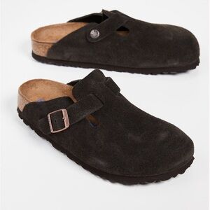 Birkenstock Boston Suede Leather Softbed | Mocha | size 39 regular